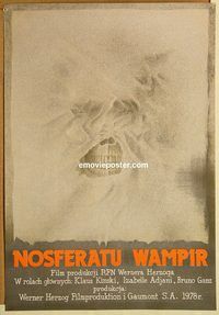 d132 NOSFERATU THE VAMPYRE Polish movie poster '79 Zaradkiewicz art!