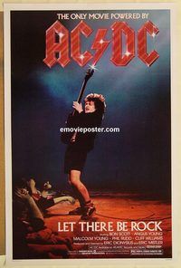 e330 LET THERE BE ROCK one-sheet movie poster '82 AC/DC Angus Young