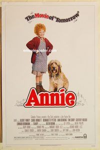 e029 ANNIE one-sheet movie poster '82 Albert Finney, Quinn, Burnett
