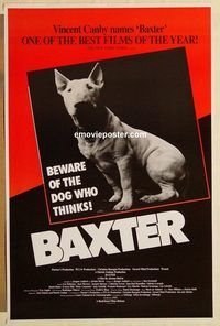 e046 BAXTER one-sheet movie poster '91 killer bull-terrier dog!