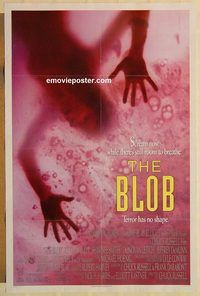 e065 BLOB one-sheet movie poster '88 Kevin Dillon, sci-fi remake!
