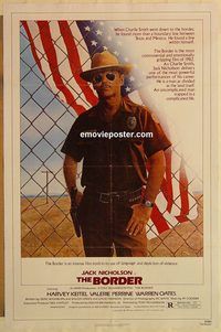 e073 BORDER one-sheet movie poster '82 Jack Nicholson, Harvey Keitel