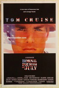 e074 BORN ON THE FOURTH OF JULY one-sheet movie poster '89 Tom Cruise