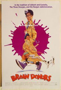 e075 BRAIN DONORS one-sheet movie poster '92 John Turturro, Bob Nelson