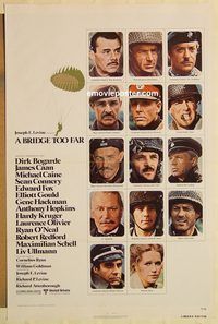 e078 BRIDGE TOO FAR one-sheet movie poster '77 Michael Caine, Connery