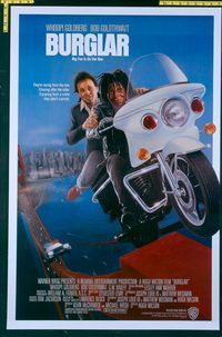e080 BURGLAR one-sheet movie poster '87 Whoopi Goldberg, Goldthwait