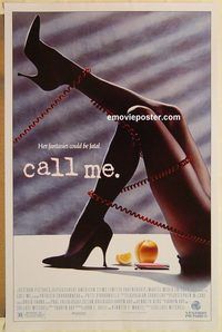 e085 CALL ME one-sheet movie poster '88 switchblade & orange sex!