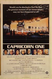 e086 CAPRICORN ONE one-sheet movie poster '78 space travel, Gould