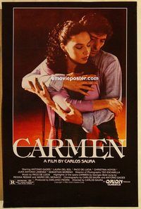 e087 CARMEN one-sheet movie poster '83 Spanish flamenco dancing!
