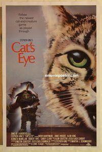 e092 CAT'S EYE one-sheet movie poster '85 Stephen King, Drew Barrymore