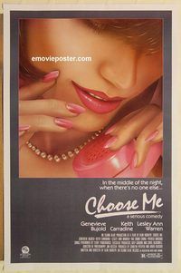 e094 CHOOSE ME one-sheet movie poster '84 Genevieve Bujold, Carradine