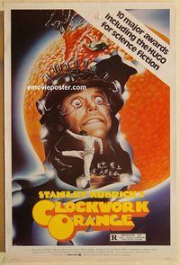 e104 CLOCKWORK ORANGE one-sheet movie poster R82 classic Stanley Kubrick!