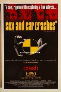 e115 CRASH DS one-sheet movie poster '96 David Cronenberg