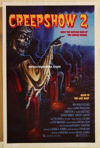 e116 CREEPSHOW 2 one-sheet movie poster '87 Tom Savini, Winters artwork!