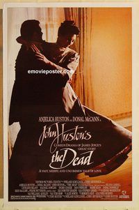 e127 DEAD one-sheet movie poster '87 Anjelica & John Huston!