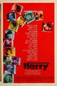 e133 DECONSTRUCTING HARRY DS one-sheet movie poster '97 Woody Allen