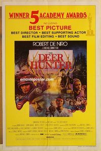 e134 DEER HUNTER one-sheet movie poster '78 Robert De Niro, Chris Walken