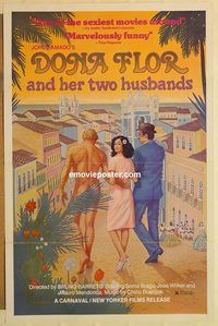 e144 DONA FLOR & HER 2 HUSBANDS one-sheet movie poster '77 Page Wood art!
