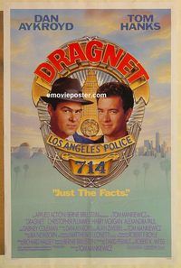 e147 DRAGNET one-sheet movie poster '87 Dan Aykroyd, Tom Hanks