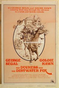 e152 DUCHESS & THE DIRTWATER FOX style D one-sheet movie poster '76 Hawn