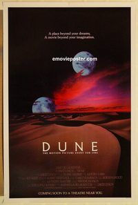 e157 DUNE 2 moon advance one-sheet movie poster '84 MacLachlan, Lynch, Dourif
