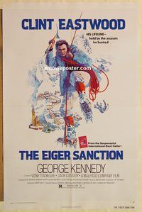 e160 EIGER SANCTION one-sheet movie poster '75 Clint Eastwood