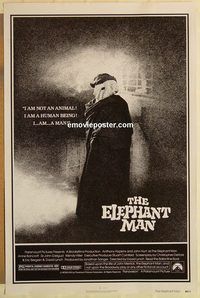 e161 ELEPHANT MAN one-sheet movie poster '80 Anthony Hopkins, Lynch