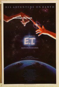 e170 ET one-sheet movie poster '82 Steven Spielberg, Drew Barrymore