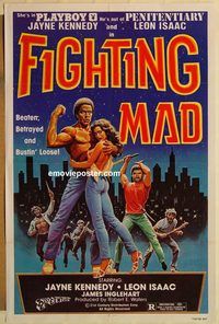 e189 FIGHTING MAD one-sheet movie poster '78 wild blaxploitation!