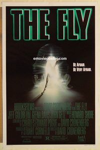 e199 FLY one-sheet movie poster '86 David Cronenberg, Jeff Goldblum