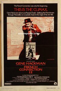 e209 FRENCH CONNECTION 2 one-sheet movie poster '75 Frankenheimer, Hackman