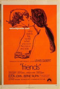 e210 FRIENDS int'l one-sheet movie poster '71 Lewis Gilbert, Alvina