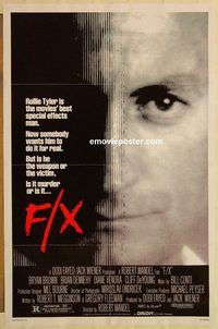 e179 F/X one-sheet movie poster '86 Bryan Brown, Brian Dennehy
