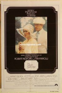 e231 GREAT GATSBY int'l one-sheet movie poster '74 Redford, Farrow