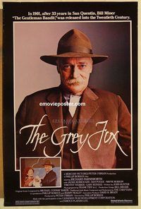 e234 GREY FOX one-sheet movie poster '81 Richard Farnsworth, western!