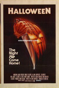 e237 HALLOWEEN one-sheet movie poster '78 Jamie Lee Curtis classic!