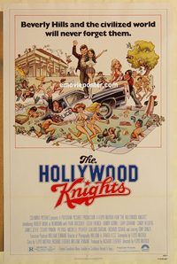 e260 HOLLYWOOD KNIGHTS #2 one-sheet movie poster '80 William Stout artwork!