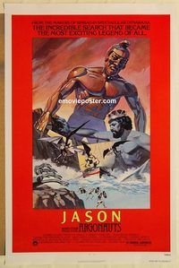 e291 JASON & THE ARGONAUTS one-sheet movie poster R78 Ray Harryhausen