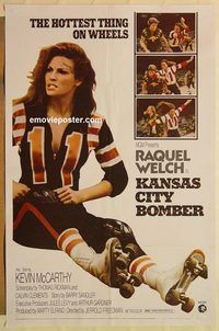 e301 KANSAS CITY BOMBER one-sheet movie poster '72 sexy Raquel Welch!