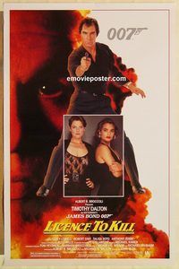 e331 LICENCE TO KILL one-sheet movie poster '89 Timothy Dalton, James Bond