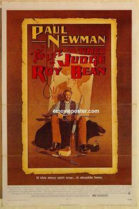 e333 LIFE & TIMES OF JUDGE ROY BEAN one-sheet movie poster '72 Paul Newman