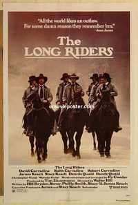 e345 LONG RIDERS one-sheet movie poster '80 Walter Hill, Carradines