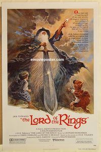 e347 LORD OF THE RINGS one-sheet movie poster '78 JRR Tolkien, Bakshi