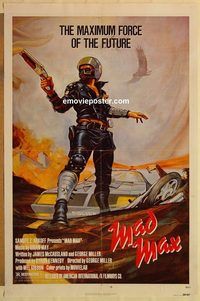 e353 MAD MAX one-sheet movie poster '80 Mel Gibson, George Miller
