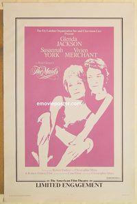 e361 MAIDS limited engagement one-sheet movie poster '74 Glenda Jackson