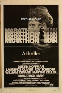 e370 MARATHON MAN one-sheet movie poster '76 Dustin Hoffman, Olivier