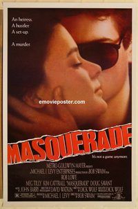 e373 MASQUERADE one-sheet movie poster '88 Rob Lowe, Meg Tilly