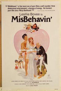 e382 MISBEHAVIN' one-sheet movie poster '79 sexploitation, Weston art!