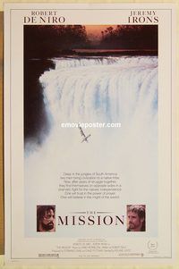 e383 MISSION one-sheet movie poster '86 Robert De Niro, Jeremy Irons