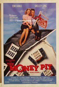 e385 MONEY PIT one-sheet movie poster '86 Steven Spielberg, Tom Hanks